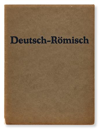 [SPECIMEN BOOK — F.H. ERNST SCHNEIDLER]. Deutsch-Römisch. Stuttgart: C. E. Weber, circa 1926.